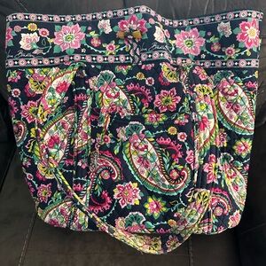 Vera Bradley Pink and Green Floral Tote Bag